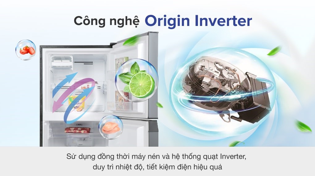 Tủ Lạnh Toshiba Inverter 249 Lít GR-RT325WE-PMV(06)-MG - công nghệ tiết kiệm điện